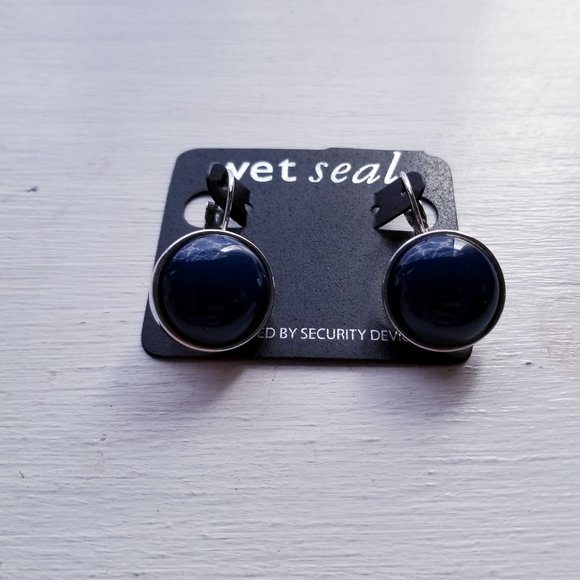 NEW Silver & Blue Clip-on Earrings - Picture 2 of 3